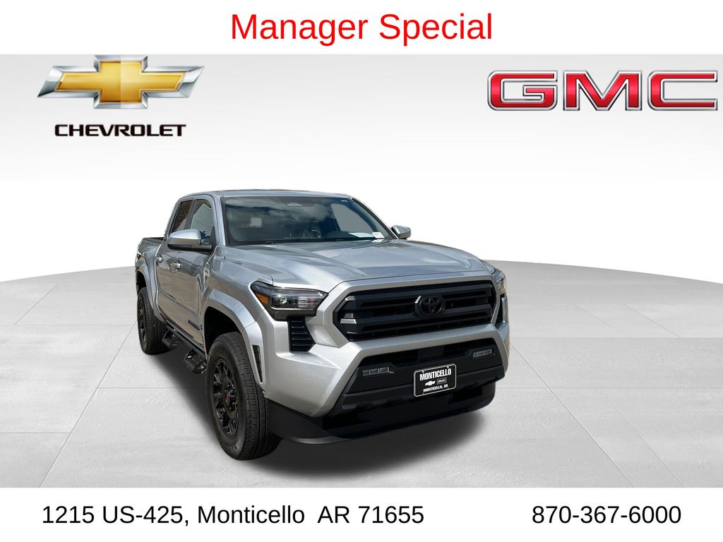 Celestial Silver Metallic 2024 Toyota Tacoma SR5 Double Cab RWD Pickup Truck 4X2 8-Speed Automatic