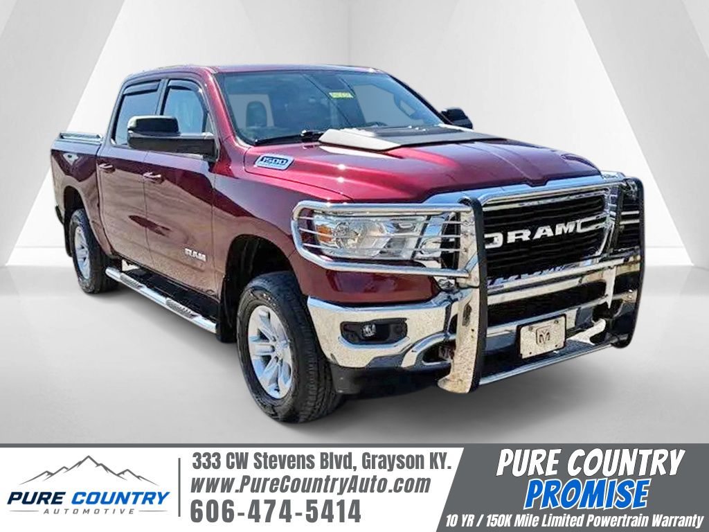 Delmonico Red Pearlcoat 2021 RAM 1500 Pickup Truck Four-Wheel Drive 8-Speed Automatic