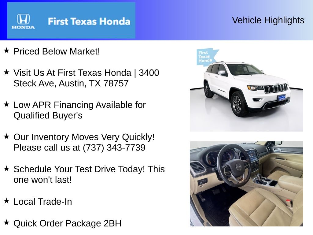 Used Car 2022 Jeep Grand Cherokee Wk  Limited For Sale Under $25,000 In Austin, Texas
