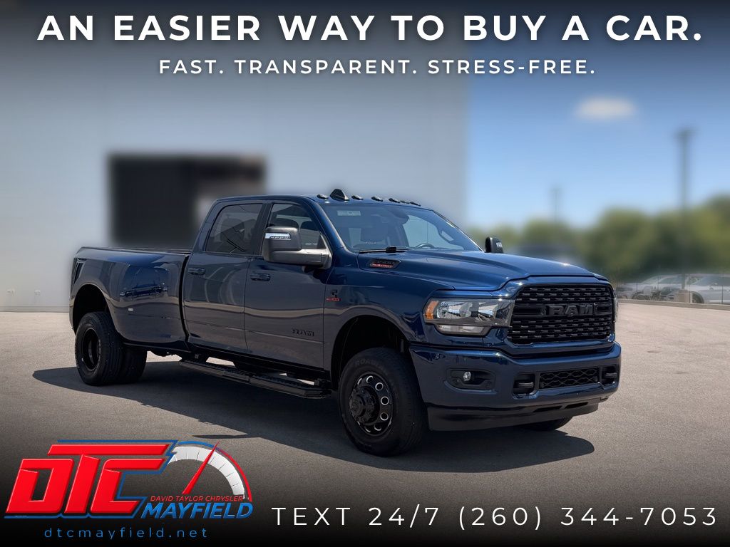 Patriot Blue Pearlcoat 2024 RAM 3500 Pickup Truck Four-Wheel Drive 6-Speed Automatic
