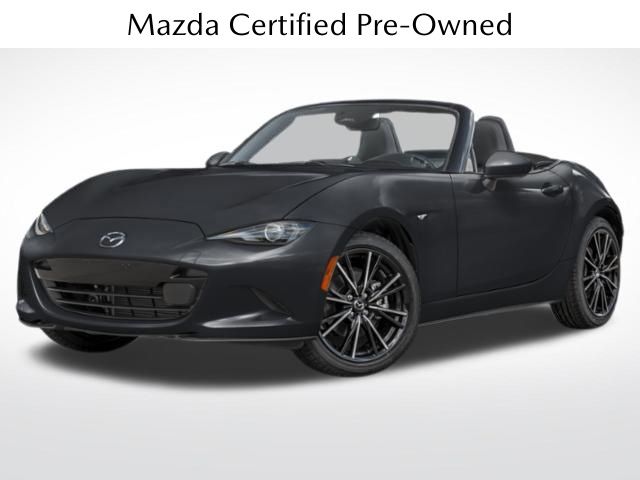 Jet Black 2025 Mazda MX-5 Miata Grand Touring RWD Convertible Rear-Wheel Drive 6-Speed Automatic