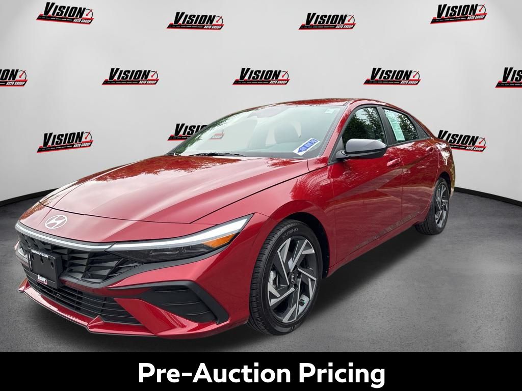 Ultimate Red 2025 Hyundai Elantra Sedan Front-Wheel Drive Continuously Variable Transmission
