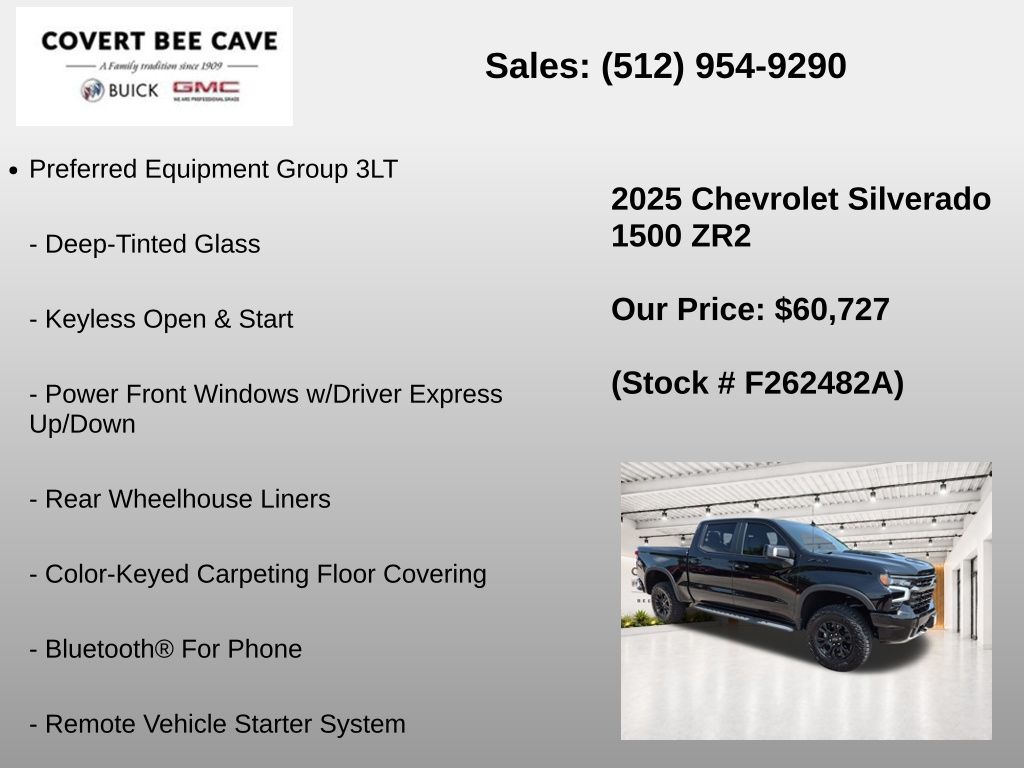 Used Car 2025 Chevrolet Silverado 1500  Zr2 For Sale Under $70,000 In Austin, Texas