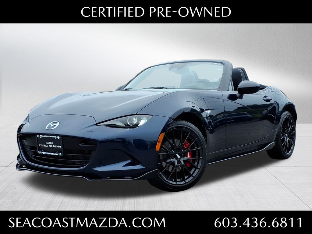 Deep Crystal Blue Mica 2024 Mazda MX-5 Miata Convertible Rear-Wheel Drive 6-Speed Manual