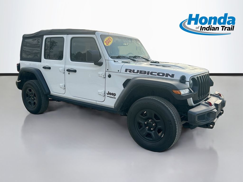 Bright White Clearcoat 2021 Jeep Wrangler Unlimited Rubicon 4WD SUV / Crossover Four-Wheel Drive 6-Speed Manual