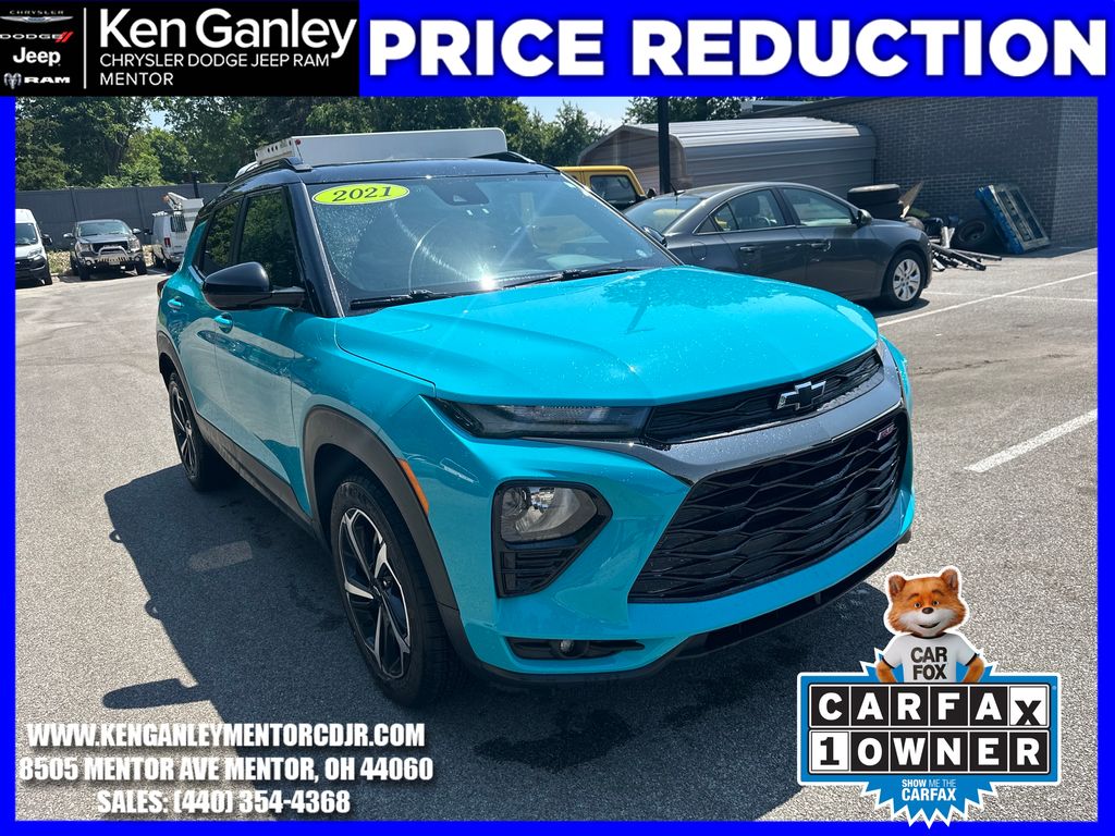 Oasis Blue 2021 Chevrolet Trailblazer SUV / Crossover Four-Wheel Drive 9-Speed Automatic