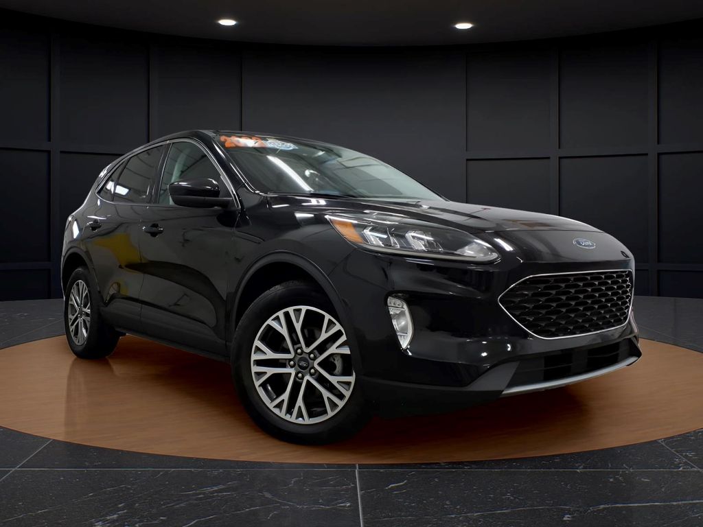 Black Metallic 2022 Ford Escape Hybrid SEL AWD SUV / Crossover All-Wheel Drive Continuously Variable Transmission
