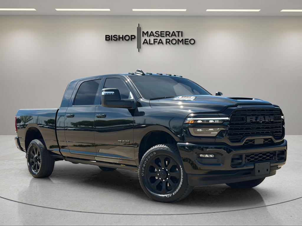 Diamond Black Crystal Pearlcoat 2026 RAM 2500 Laramie Mega Cab 4WD Pickup Truck Four-Wheel Drive 8-Speed Automatic