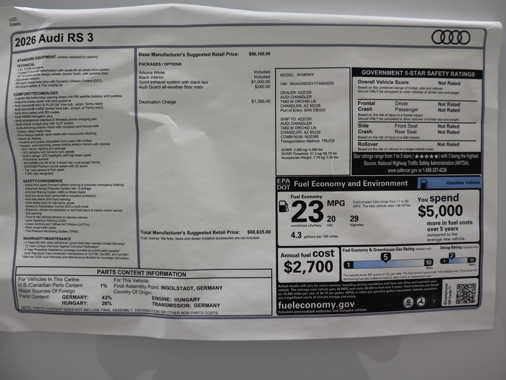 Thumbnail: 2026 Audi RS 3 - 9