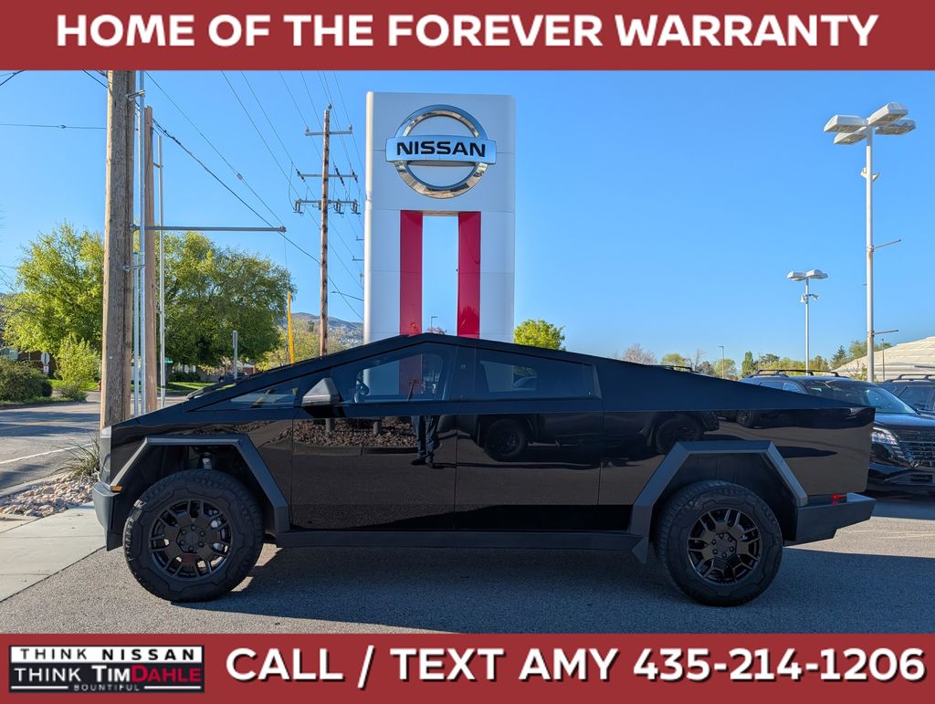 Black 2024 Tesla Cybertruck Crew Cab AWD Pickup Truck All-Wheel Drive 1-Speed Automatic