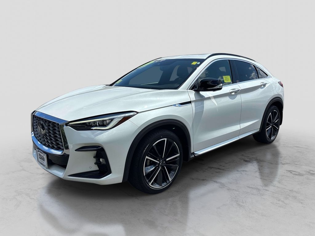 White 2023 INFINITI QX55 SUV / Crossover All-Wheel Drive Continuously Variable Transmission