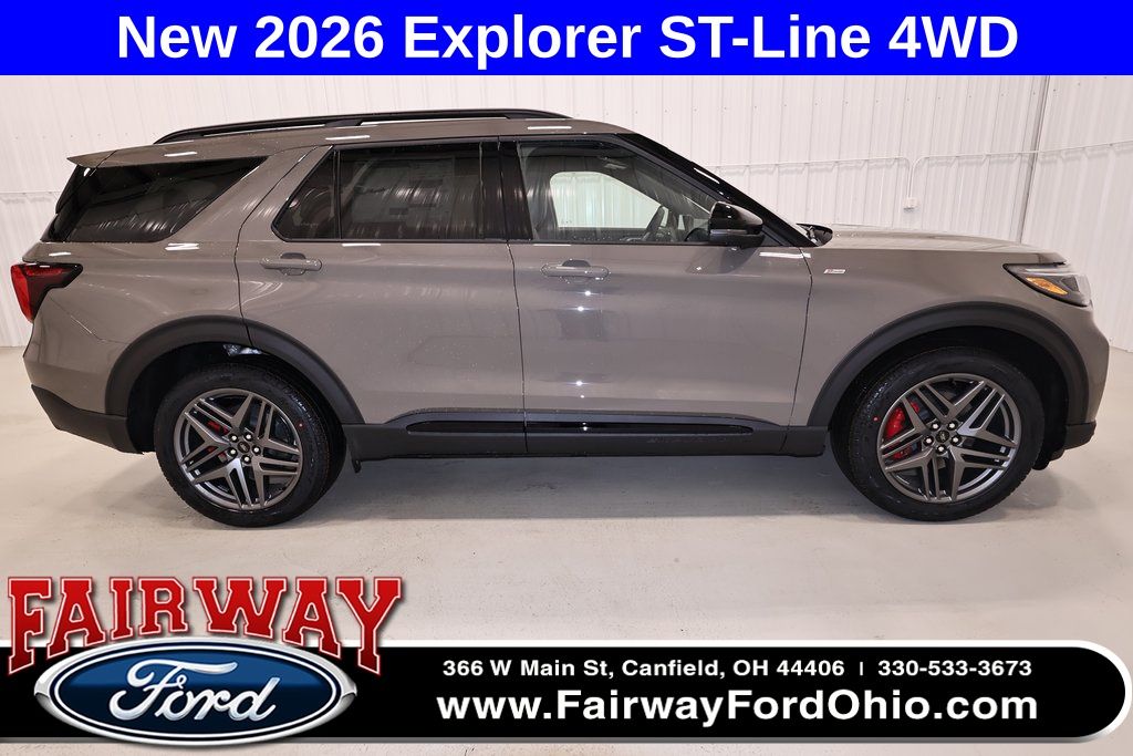 Marsh Gray 2026 Ford Explorer ST-Line AWD SUV / Crossover All-Wheel Drive Automatic