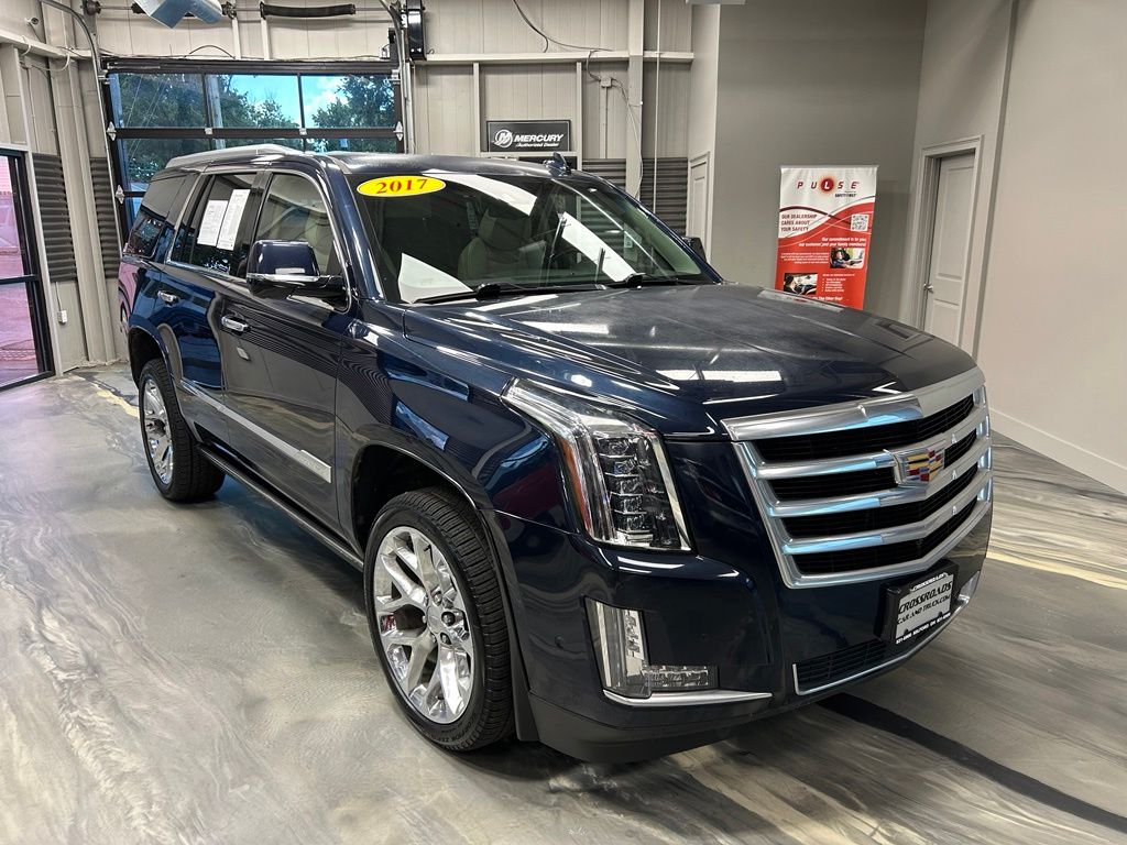 Dark Adriatic Blue Metallic 2017 Cadillac Escalade SUV / Crossover Four-Wheel Drive 8-Speed Automatic