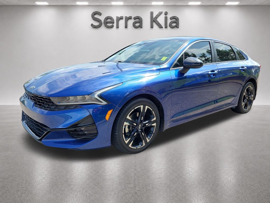 Sapphire Blue 2021 Kia K5 Sedan Front-Wheel Drive 8-Speed Automatic