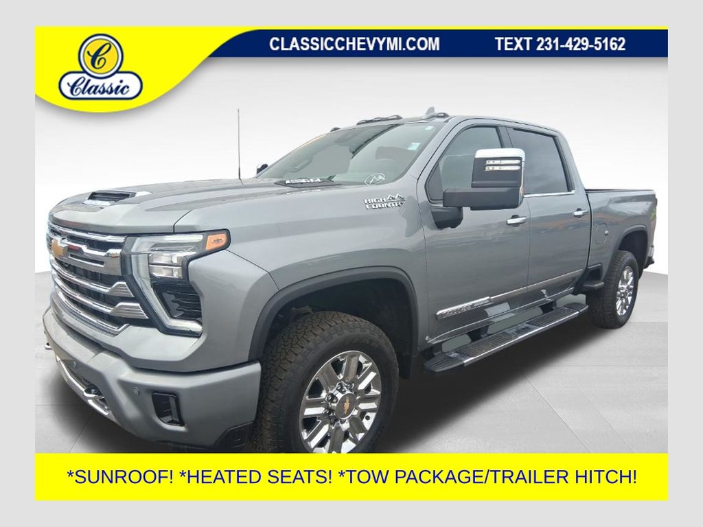 Sterling Gray Metallic 2024 Chevrolet Silverado 2500HD High Country Crew Cab 4WD Pickup Truck Four-Wheel Drive Automatic