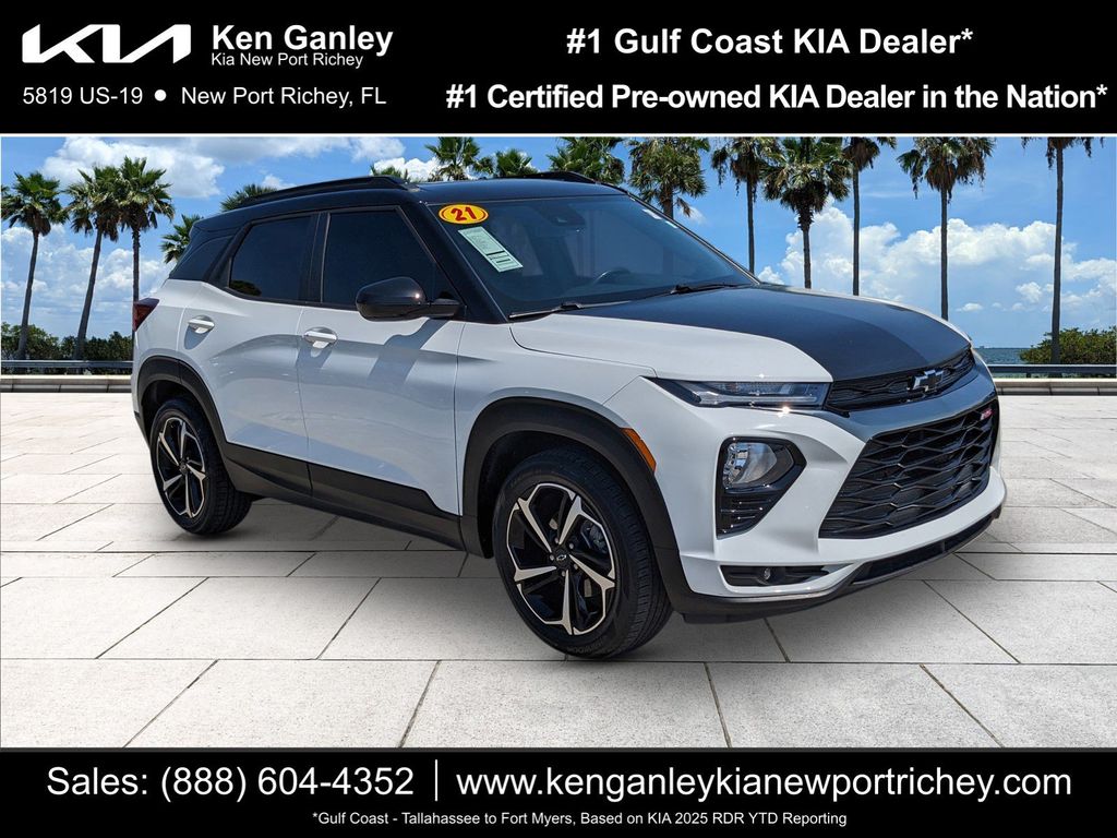 Summit White 2021 Chevrolet Trailblazer RS FWD SUV / Crossover Front-Wheel Drive Continuously Variable Transmission