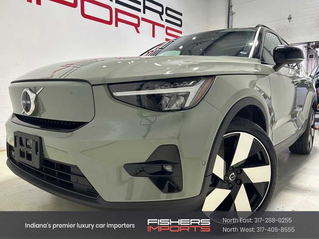 Sage Green Metallic 2023 Volvo XC40 Recharge Twin Ultimate eAWD SUV / Crossover All-Wheel Drive 1-Speed Automatic