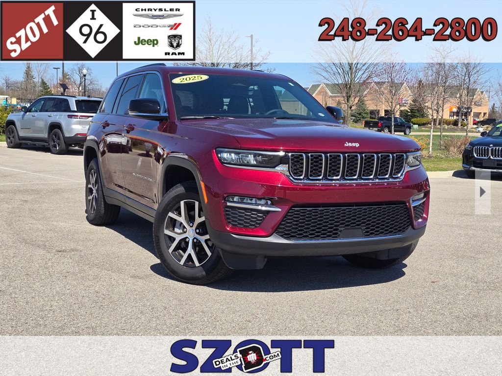 Velvet Red Pearlcoat 2025 Jeep Grand Cherokee Limited 4WD SUV / Crossover Four-Wheel Drive 8-Speed Automatic