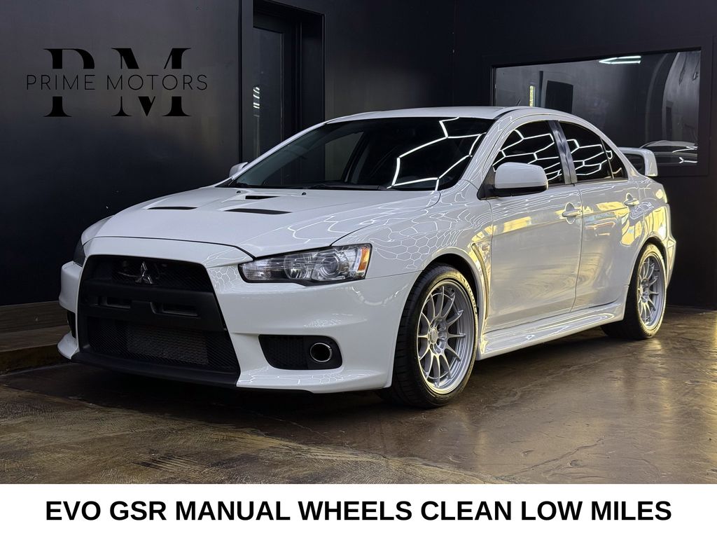 White 2013 Mitsubishi Lancer Evolution Sedan All-Wheel Drive 5-Speed Manual