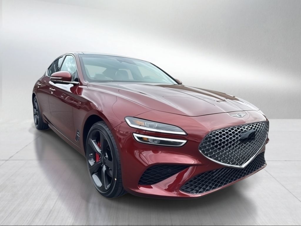 Cavendish Red 2026 Genesis G70 3.3T Sport Prestige AWD Sedan All-Wheel Drive 8-Speed Automatic