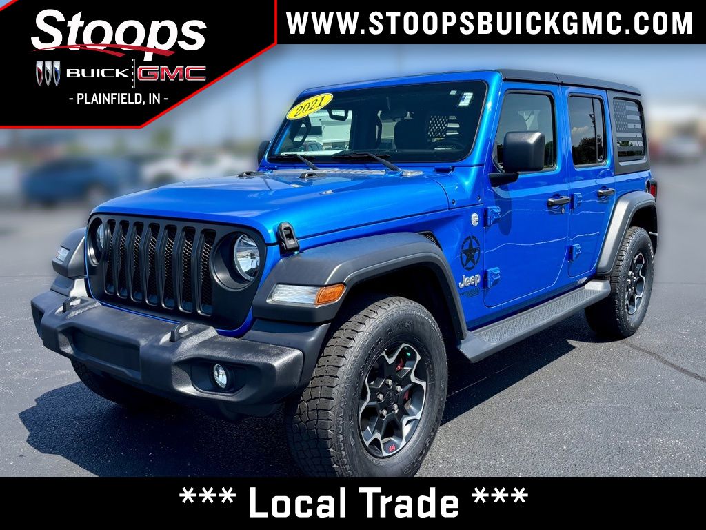Hydro Blue Pearl Coat 2021 Jeep Wrangler SUV / Crossover Four-Wheel Drive 8-Speed Automatic