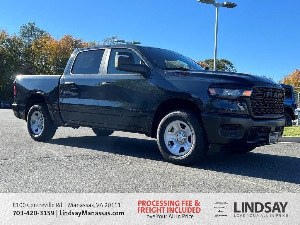 Forged Blue Metallic 2025 RAM 1500 Tradesman Crew Cab 4WD Pickup Truck Four-Wheel Drive 8-Speed Automatic