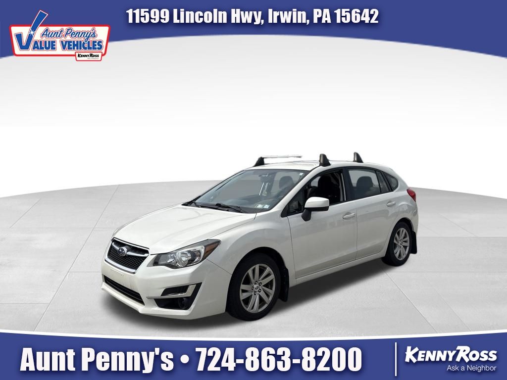 Crystal White Pearl 2016 Subaru Impreza Hatchback All-Wheel Drive Continuously Variable Transmission