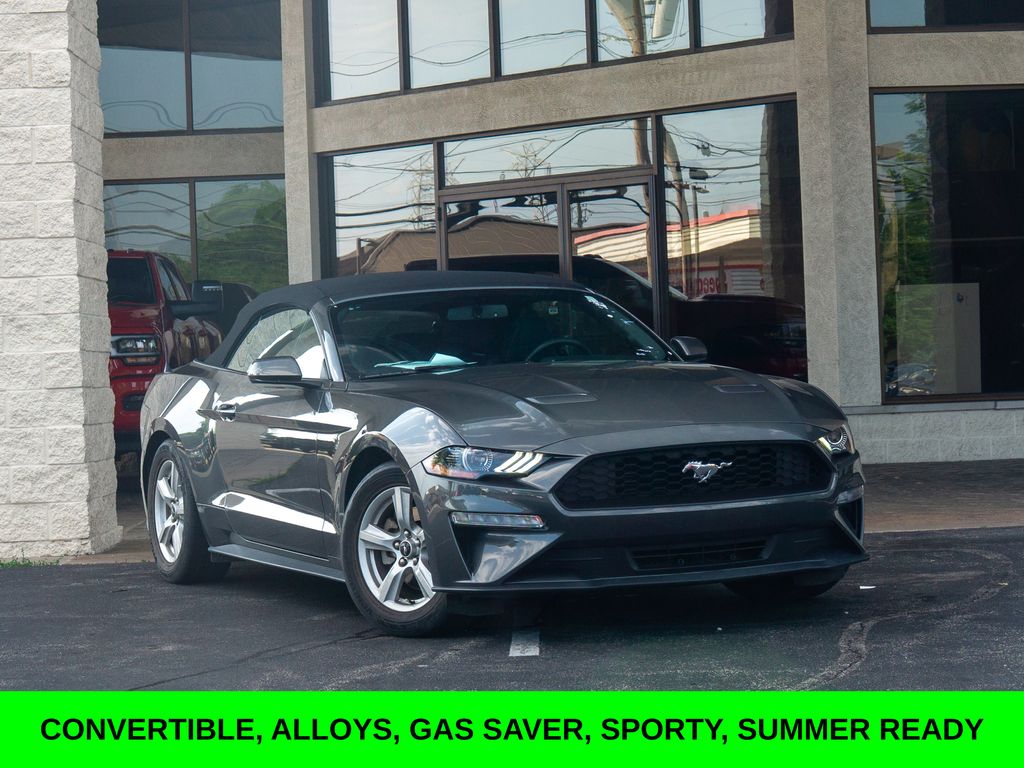 Gray (Magnetic Metallic) 2019 Ford Mustang EcoBoost Convertible RWD Convertible Rear-Wheel Drive Automatic