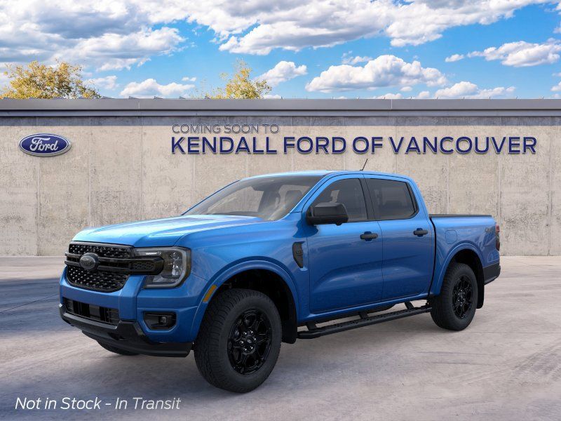 Blue 2026 Ford Ranger Pickup Truck Four-Wheel Drive Automatic