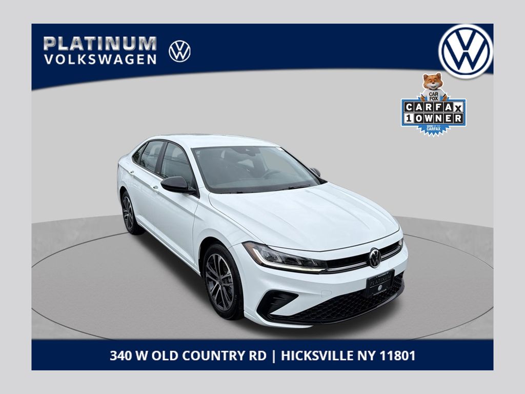 Pure White 2025 Volkswagen Jetta Sedan Front-Wheel Drive 8-Speed Automatic