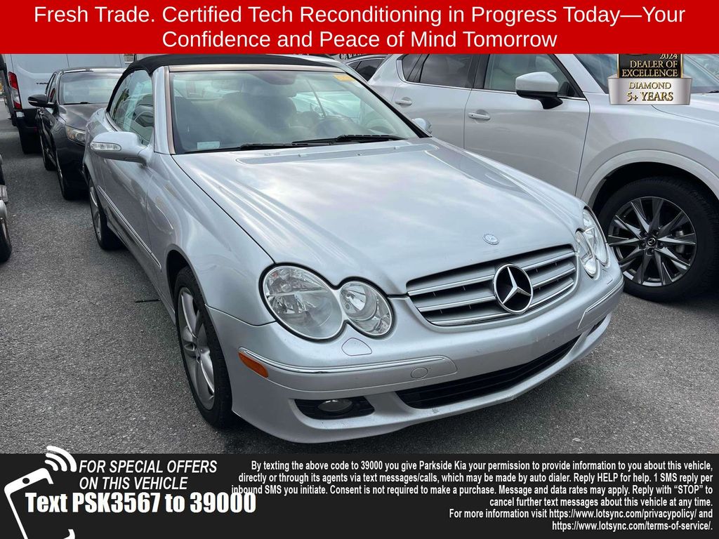 Silver 2007 Mercedes-Benz CLK 350 Cabriolet Convertible Rear-Wheel Drive 7-Speed Automatic Overdrive
