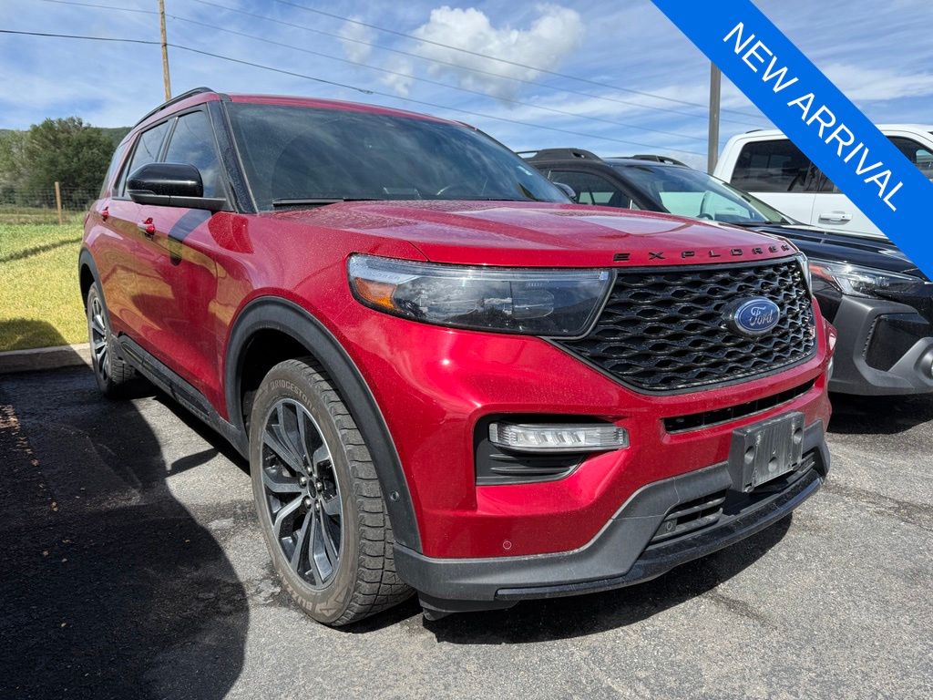Red Metallic 2020 Ford Explorer SUV / Crossover All-Wheel Drive Automatic