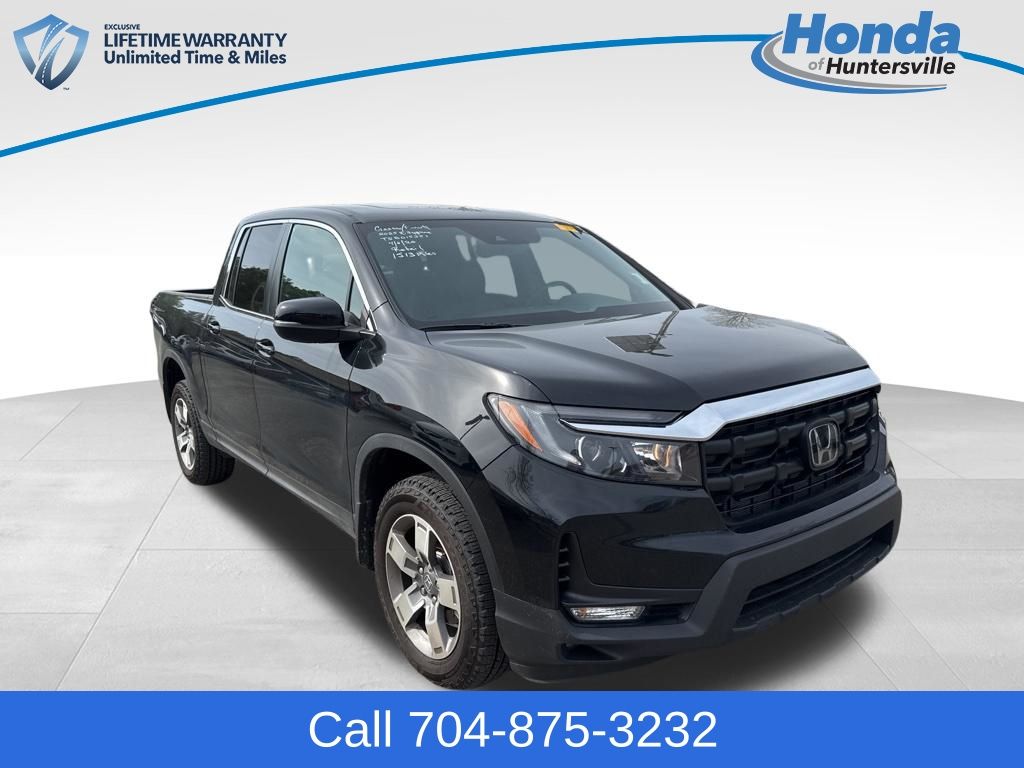 Crystal Black Pearl 2025 Honda Ridgeline RTL AWD Pickup Truck All-Wheel Drive 9-Speed Automatic