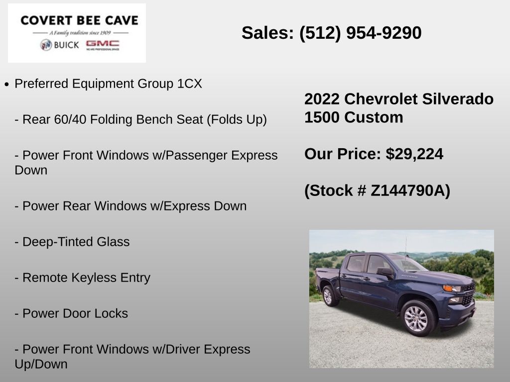 Used Car 2022 Chevrolet Silverado 1500 Ltd  Custom For Sale Under $30,000 In Austin, Texas