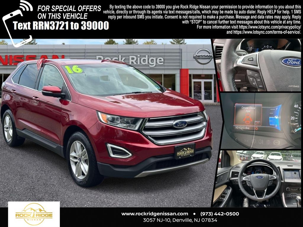 Ruby Red Metallic 2016 Ford Edge SUV / Crossover All-Wheel Drive 6-Speed Automatic
