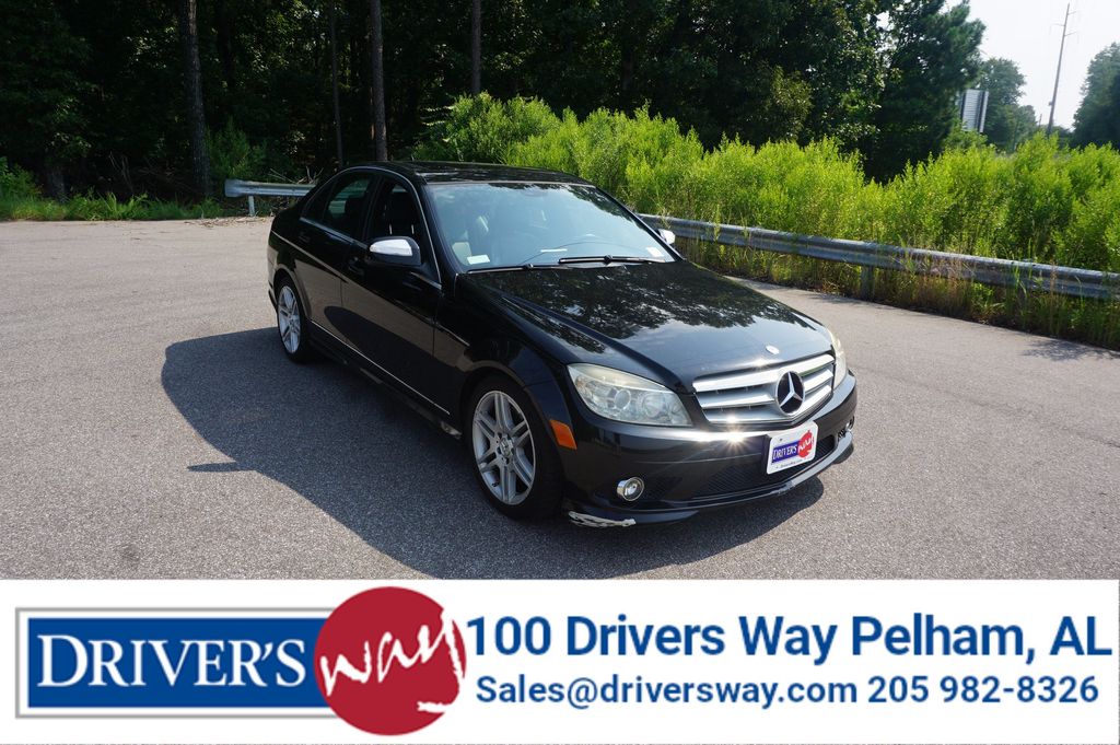 Black 2008 Mercedes-Benz C-Class Sedan Rear-Wheel Drive Automatic