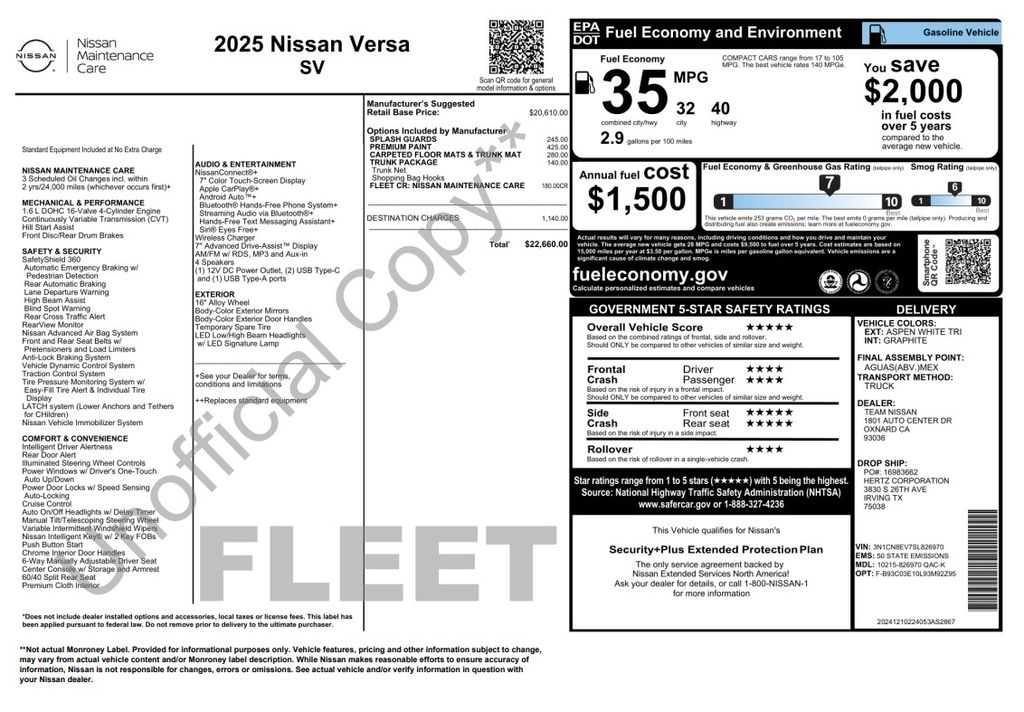2025 Nissan Versa 1.6 SV White at Baytown Hyundai
