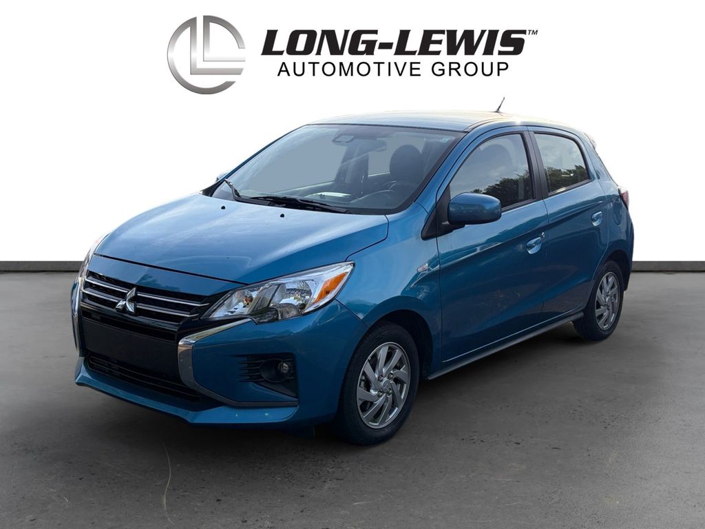 Sapphire Blue Metallic 2024 Mitsubishi Mirage LE FWD Hatchback Front-Wheel Drive Continuously Variable Transmission