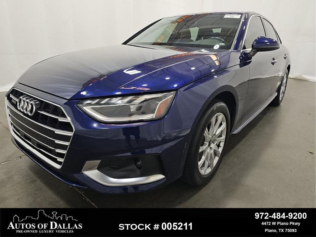 Blue Metallic 2023 Audi A4 Sedan All-Wheel Drive 7-Speed Automatic