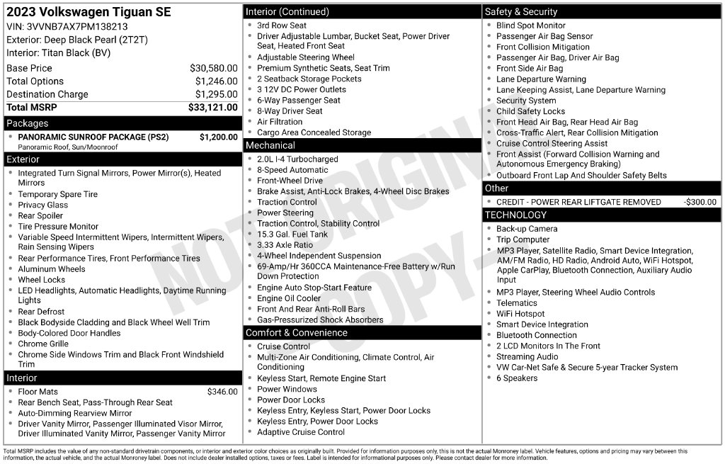 Used 2023 Volkswagen Tiguan SUV