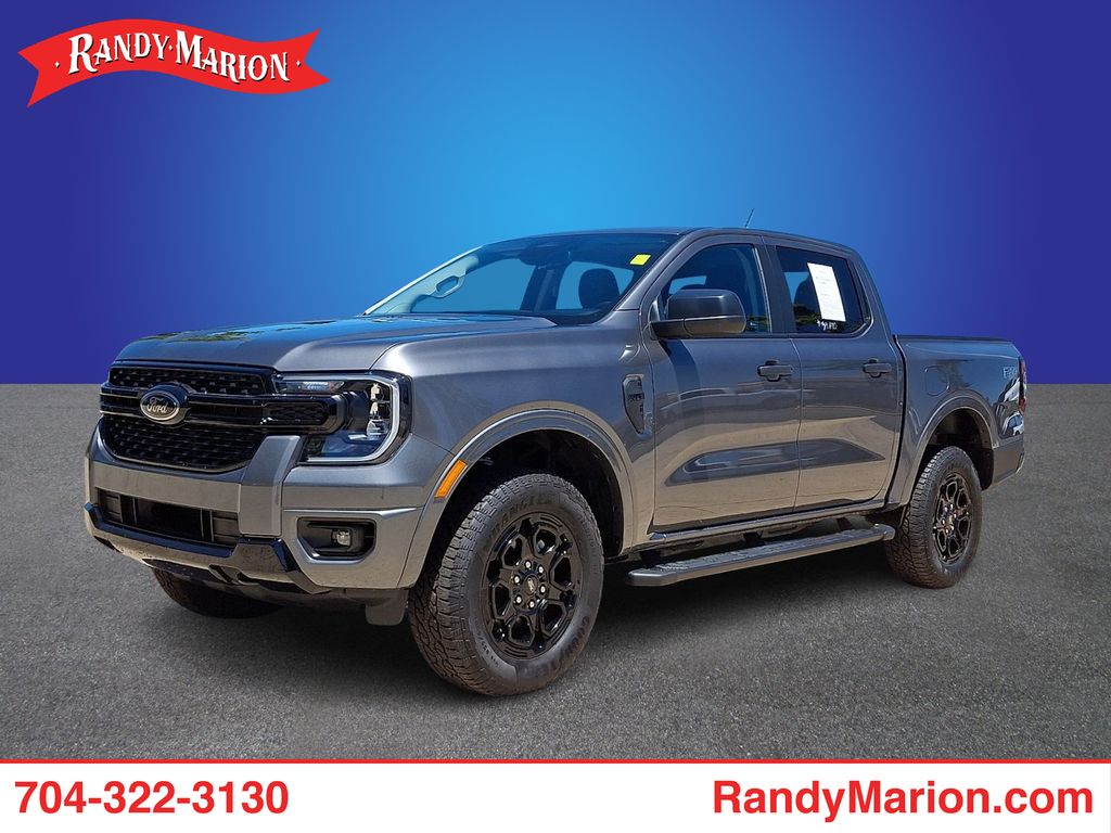 Gray Metallic 2025 Ford Ranger XLT SuperCrew 4WD Pickup Truck Four-Wheel Drive Automatic