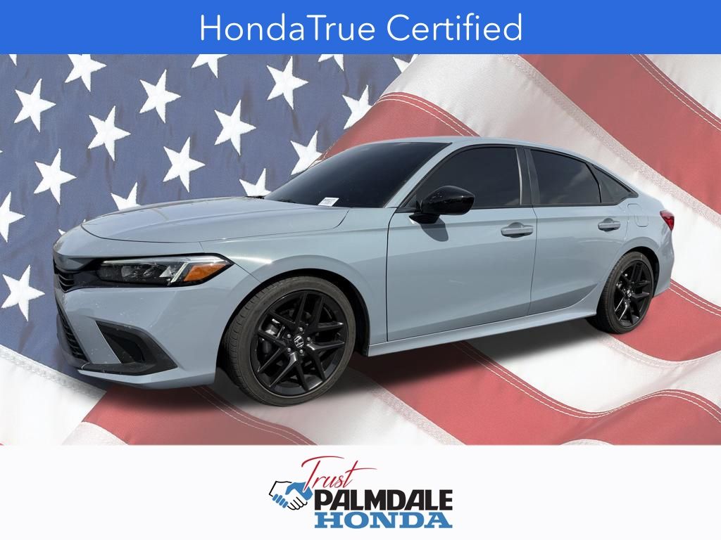 Morning Mist Metallic 2024 Honda Civic Sport FWD Sedan Front-Wheel Drive Continuously Variable Transmission