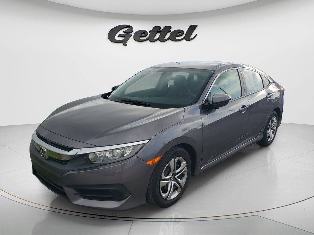 Lunar Silver Metallic 2016 Honda Civic Sedan Front-Wheel Drive Continuously Variable Transmission