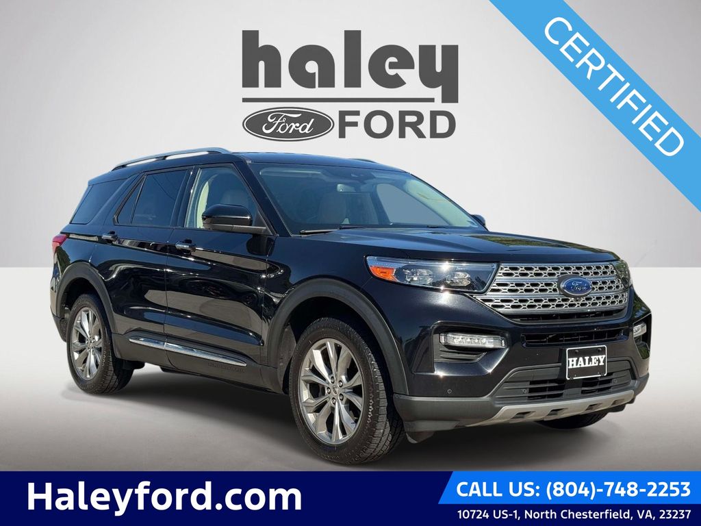 Black Metallic 2022 Ford Explorer SUV / Crossover All-Wheel Drive Automatic