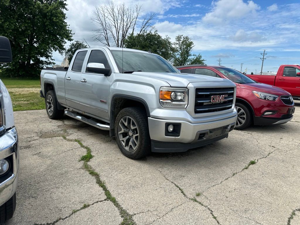Gray 2014 GMC Sierra 1500 SLE Double Cab 4WD Pickup Truck Four-Wheel Drive 6-Speed Automatic Overdrive