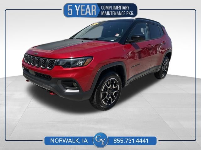 Red Hot Pearlcoat 2025 Jeep Compass SUV / Crossover Four-Wheel Drive 8-Speed Automatic