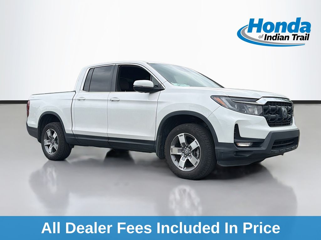 Platinum White Pearl 2025 Honda Ridgeline RTL AWD Pickup Truck All-Wheel Drive 9-Speed Automatic