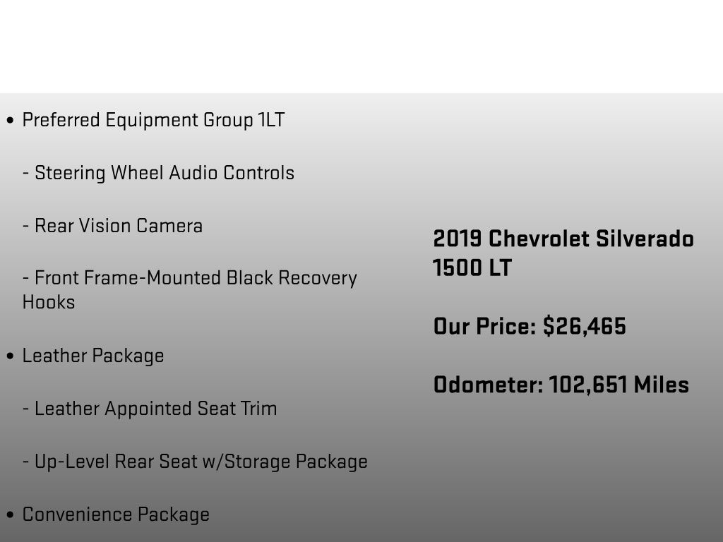 2019 Chevrolet Silverado 1500 LT Black at Klick Lewis Buick Chevrolet