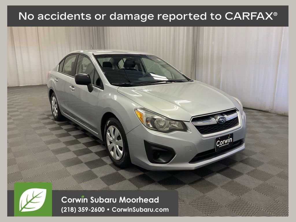 Ice Silver Metallic 2012 Subaru Impreza Sedan All-Wheel Drive Continuously Variable Transmission