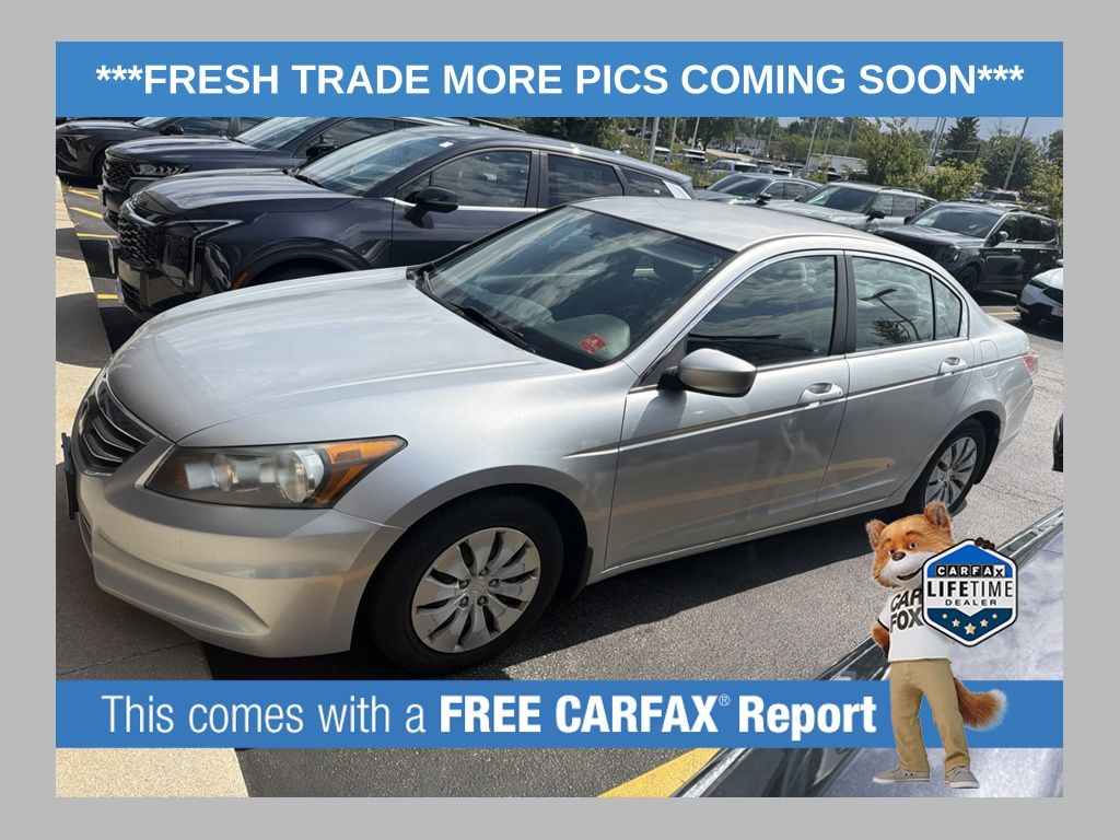 Alabaster Silver Metallic 2012 Honda Accord Sedan Front-Wheel Drive 5-Speed Automatic Overdrive